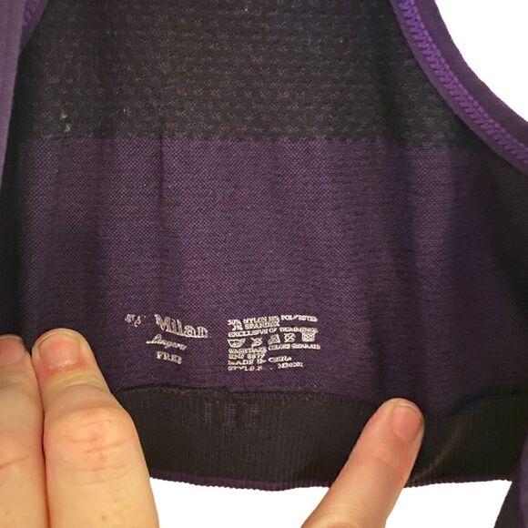 I Love Milan Sports Bras Small Athletic Sports Running purple black - Picture 3 of 4